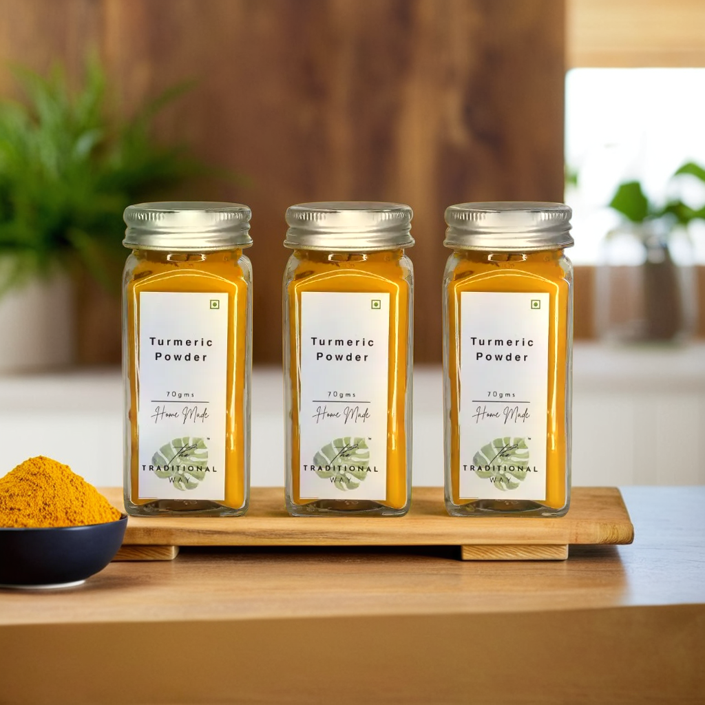 100% Natural Turmeric Powder Pack of 3